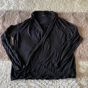 Aritzia Babaton Jersey Blouse Size Large Black